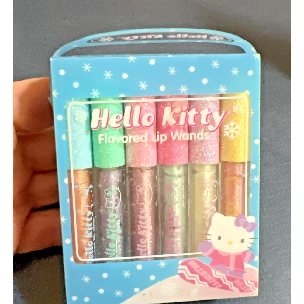 2002 Hello Kitty Flavored Lip Wands 4 Pack Sanrio Vintage Collectible NEW